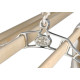 Chrome Six Lath Victorian Kitchen Maid® Pulley Clothes Airer