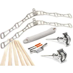 Chrome Six Lath Victorian Kitchen Maid® Pulley Clothes Airer