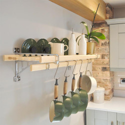 Chrome 8 Lath Kitchen Shelf Rack