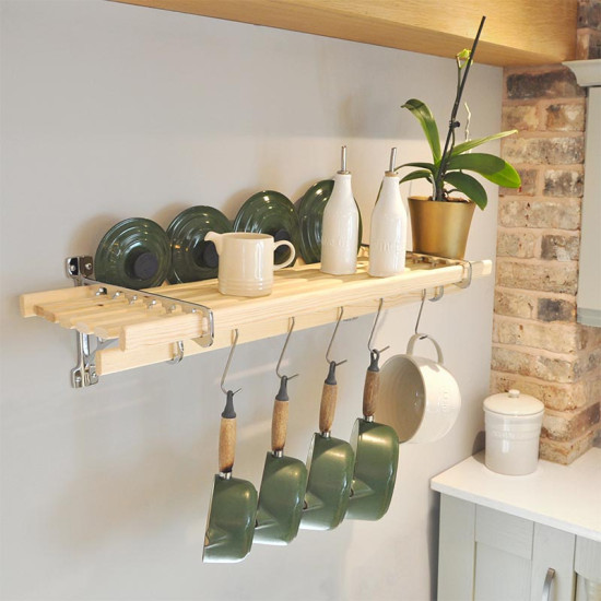 Chrome 8 Lath Kitchen Shelf Rack