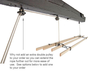 Traditional Pulley clothes airer
