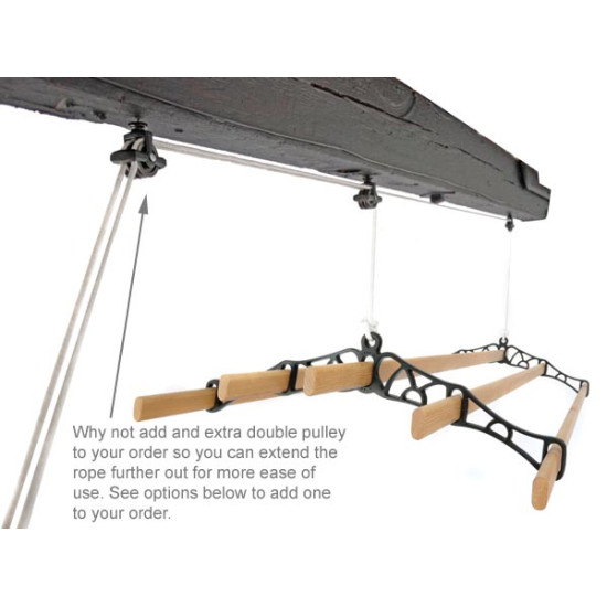 5 Lath Victorian Kitchen Maid® Pulley Clothes Airer