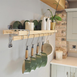 Chrome 6 Lath Kitchen Shelf Rack