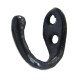 Single Loop Coat Hook - Black Finish
