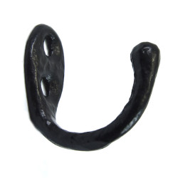 Single Loop Coat Hook - Black Finish