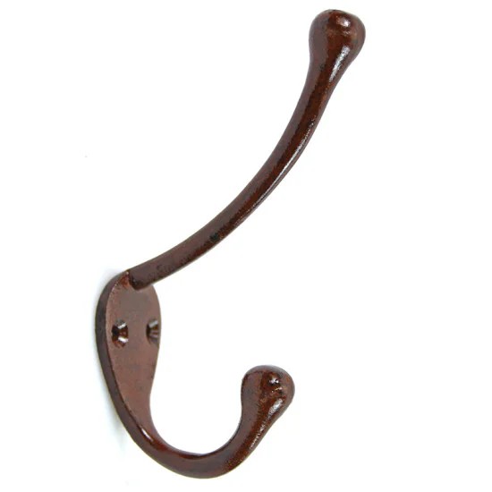 Traditional Coat Hook - Rust Finish