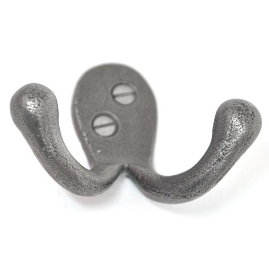Porthos Double Loop Coat Hook - Lacquer Finish