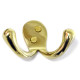 Brass Porthos Double Loop Coat Hook