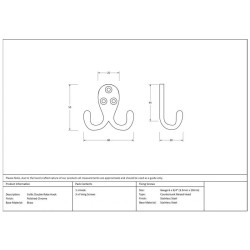 Celtic Double Coat Hook - Polished Chrome Finish