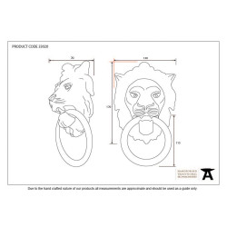 Regency Lions Head Door Knocker - Polished Brass
