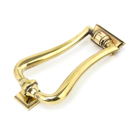 Period Slimline Art Deco Door Knocker - Aged Brass