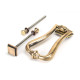Period Slimline Art Deco Door Knocker - Polished Bronze