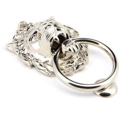 Regency Lions Head Door Knocker - Polished Nickel