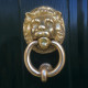 Brass Lion Head Door Knocker
