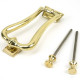 Period Slimline Art Deco Door Knocker - Polished Brass