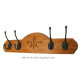 Coat Hook Board - Mahogany Finish