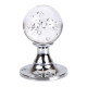 Bubbled Glass Ball Door Knobs on Polished Chrome Roses