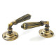 Brass Reeded Lever Door Handle