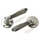 Nickel Reeded Lever Door Handle
