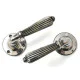 Nickel Reeded Lever Door Handle