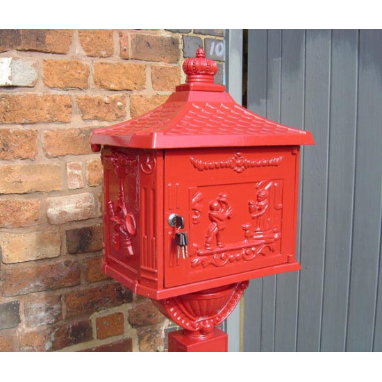 Red Free Standing Post Box