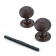 Beehive Door Knobs - Aged Bronze Finish