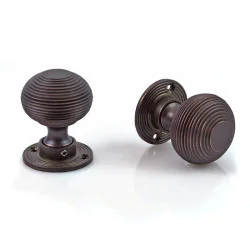 Beehive Door Knobs - Aged Bronze Finish