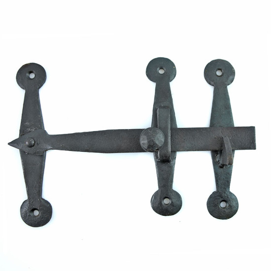 Cottage Door Hinge and Latch Set - Beeswax finish