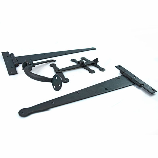 Cottage Door Hinge and Latch Set - Beeswax finish