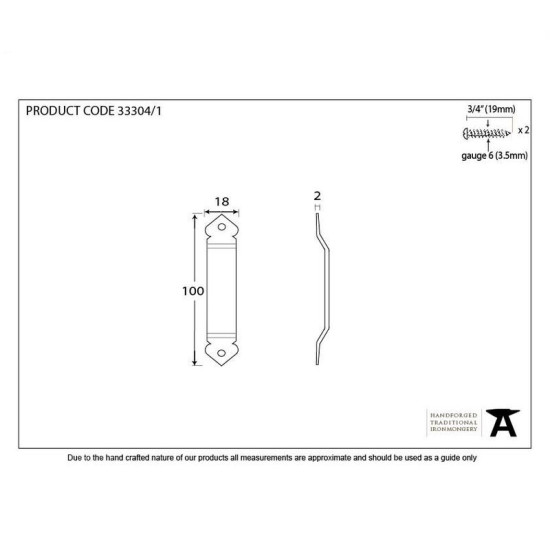Blacksmith Beeswax Gothic Thumb Latch Staple