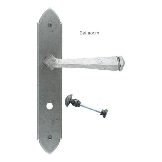 Blacksmith Pewter Patina Gothic Lever Door Handle