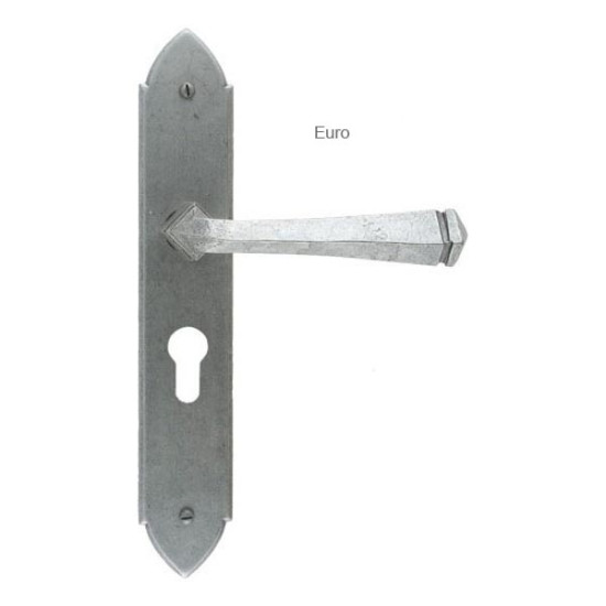 Blacksmith Pewter Patina Gothic Lever Door Handle