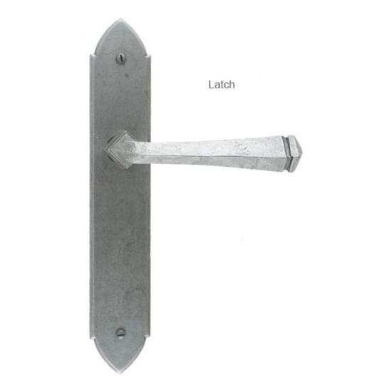 Blacksmith Pewter Patina Gothic Lever Door Handle