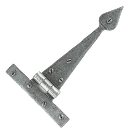 Blacksmith Pewter Patina Arrow Head Door Hinges