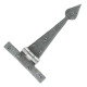 Blacksmith Pewter Patina Arrow Head Door Hinges