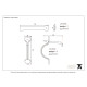 Blacksmith Pewter Patina Gothic Thumb Latch