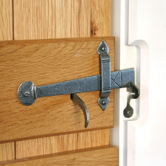 Blacksmith Pewter Patina Gothic Thumb Latch