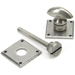 Blacksmith Pewter Patina Diamond Bathroom Thumbturn