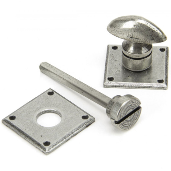 Blacksmith Pewter Patina Diamond Bathroom Thumbturn