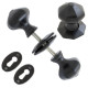 Traditional Blacksmith Oak Box Rim Lock & Octagonal Knobs
