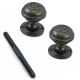 Bloxwich Door Knobs - Aged Bronze Finish