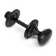 Kirkpatrick 5133 Black Bathroom Turn and Release Knob