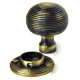 Antique Brass Reeded Door Knobs