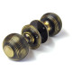 Antique Brass Reeded Door Knobs