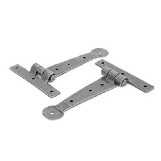 Blacksmith Pewter Patina Penny End Door Hinges