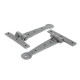 Blacksmith Pewter Patina Penny End Door Hinges