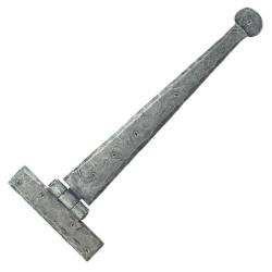 Blacksmith Pewter Patina Penny End Door Hinges