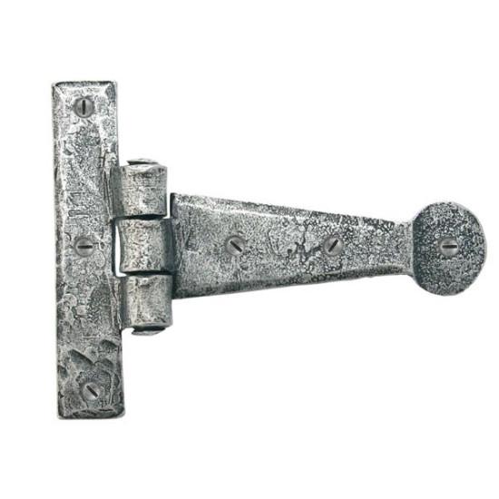 Blacksmith Pewter Patina Penny End Door Hinges