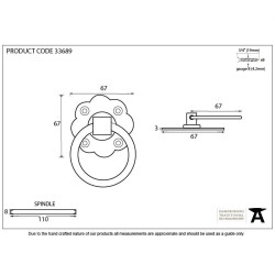 Blacksmith Pewter Patina Ring Handle Set