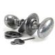 Blacksmith Pewter Patina Oval Knob Set